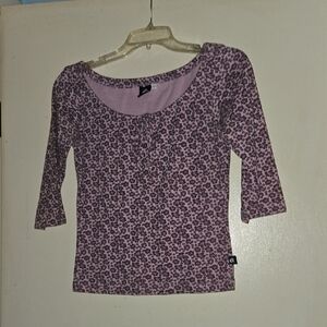 Hang Ten Purple Floral Blouse